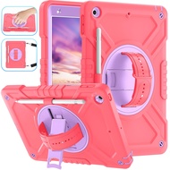Fingic iPad 9th/8th/7th Generation Case[with 360°Swivel Stand Handle]Pencil Holder Hand Strap Should