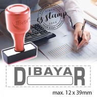 Made RED Rubber Stamp - Dibayar Stamp (DX44)
