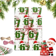 67 Wrapping Paper, 6 7 meme Wrapping Paper, 67 Meme Funny Teen Holiday Gift Wrap, 19in Wide Birthday