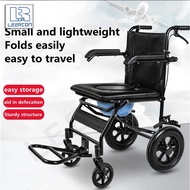 LEERCON Wheelchair Multifunctional Lightweight Foldable Pushchair Self Propel Wheelchair Portable With Toilet For  Elderly Patient