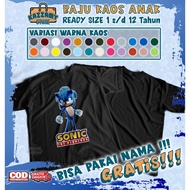 3D Sonic The Hedgehog Art 9 Kids T-Shirt 3D Game Kids T-Shirt 3D Anime Kids T-Shirt Ages 1 to 12 Yea