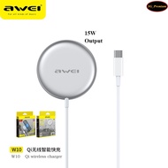 SG_Premium Awei W10 Wireless Magnetic Charger Fast Charge 15W High Output Type C 1 meter for Phone or Watch