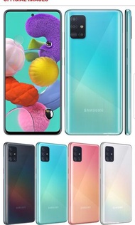 Samsung Galaxy A51- Dual SIM/ Display: 6.5"/ Camera: 48MP / Memory: 128GB / Battery: 4000mAh available. For more details Contact WhatsApp No 52938786