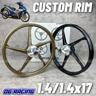G500 CUSTOM HUB RIM 1.4/1.4x17 Y15ZR Y16ZR/Y15 5 Batang Custom Rim Hub Ego Disc/Bronze hitam SP500 C