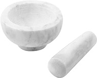 Tighall Kitchen Mortar and Pestle Set, Marble Stone Grinder for Crushing Herbs Spices Seasonings Pastes, Easy to Clean