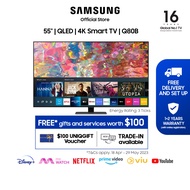 Samsung 55" Q80B QLED 4K Smart TV (2022), 3 Ticks / 36 Months Warranty