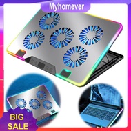 Laptop Cooling Pad with 5 Quiet Fans Laptop Cooler Height Adjustable Notebook Stand 2 USB Ports for 
