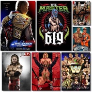 W-WWE Poster Self-adhesive Art Waterproof Paper Sticker Coffee House Bar Room Wall Decor