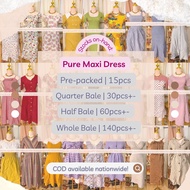 Quarter Bale • Ukay Pure Maxi Premium Quality Dress | 30pcs more or less