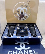 Chanel Bleu蔚藍身體香水護理套裝三件套 ：蔚藍男士EDP濃香水100ml +蔚藍沐浴露100ml+蔚藍潔面乳100ml