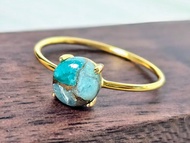 ```
【日本手作】Amazonite 銅珠戒指 18kgp