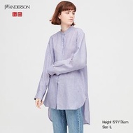 UNIQLO×JW ANDERSON聯名 亞麻混紡立領襯衫