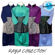 Baju Melayu Kanak-Kanak AULAD EXCLUSIVE Kids (1Y-12Y) - Baju Hari Raya Navy Blue, Dark Purple, Turqu