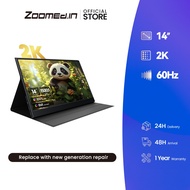 Zoomed-In 14" Ultra-Slim Portable Monitor 2160×1440P 2K IPS, HDMI Second Screen for Laptop/PC/Mac/Ph