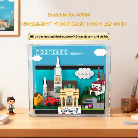 Acrylic Dustproof Display Box for lego Creator 3D Postcard Model Display Case Storage Box Organizer(