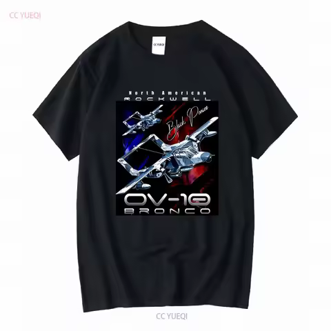 Rockwell OV 10 Bronco Light Attack Observation Aircraft T Shirt long or short sleeves vintage Washed