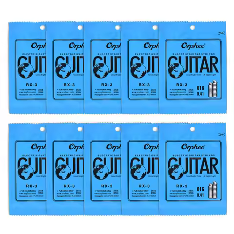 Orphee RX-1 Single String Replacement for Electric Guitar 1st E-String (.009) 10-Pack Nickel Alloy S