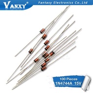 ซีเนอร์ไดโอด1W 15V 1N4744 1N4744A 100ชิ้นทำ-41