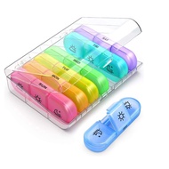 Medicine Box Clear Type Storage Set 7 Days 21 Compartments