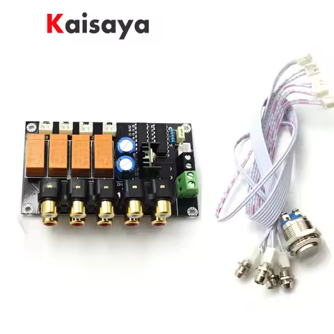 Touch button 4 way audio Switch Input Selection Board DC or AC input 2.0 channel stereo Source switc