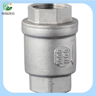 MIKIYO FASHION 304 Stainless Steel One-way Valve Silver Female to Female Thread Water Check Valve Backflow Prevention 3/4" NPT Thread Horizontal Check Valve Oil Water Gas