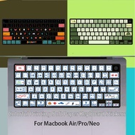 For Macbook Air/Pro/Neo M1 M2 M3 M4 M5 Colorful Keyboard Stickers /Micro Matte Soft Paper Keyboard F