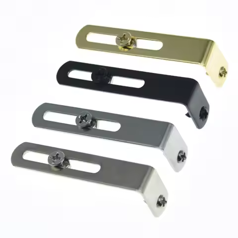 KAISH Premium Stainless Steel Guitar Pickguard Bracket with Pickguard Mounting Screws Bolt and Nut f