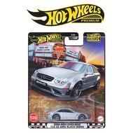 Hot Wheels Premium Boulevard 2008 Mercedes-Benz CLK 63 AMG Black Series Silver Diecast Racing Car Co