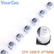 【Value Bundle】 100pcs/20pcs 25V 100UF SMD Aluminum Electrolytic 6*7MM 6*7MM