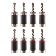 (DQMY) 8Pcs Banana Plugs Hi-End HIFI DIY Carbon Fiber Copper Plated Rhodium Electrical Audio Jack Ba