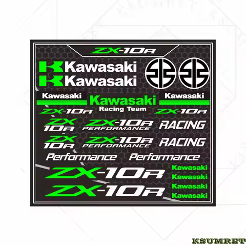 Vinyl For Kawasaki ZX-10R Logo Sticker Motorcycle ZX-10R Emblem Stickers Decals