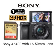 (NEW SET)SONY MALAYSIA SET SONY A6400 16-50mm Kit Lens ORIGINAL SONY MALAYSIA SET A6400 16-50mm A640