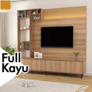 KIRANA Newton - Meja TV Kayu / Bufet TV / Rak TV / Lemari TV / Backdrop TV LED Modern Minimalis