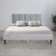 LOFT Living ANYA queen size soft velvet fabric bed frame/ katil queen kain velvet