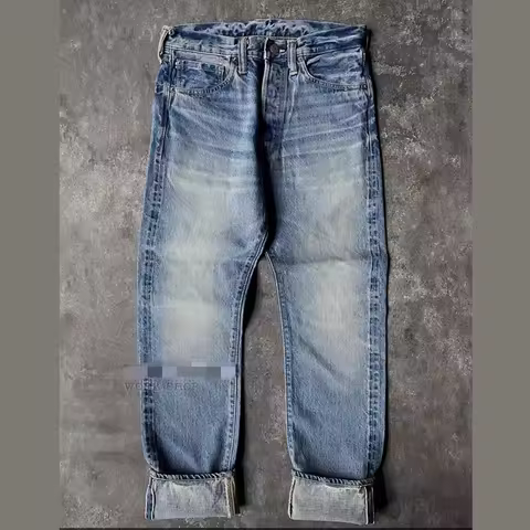 SUGAR CANE 14.25oz1947 distressed faded vintage jeans