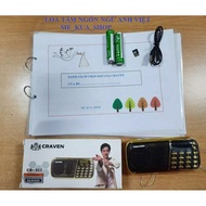 Loa CRAVEN 3 PIN nghe nhạc tiếng anh tiếng Việt kèm danh sách tặng file nghe pin siêu bền
