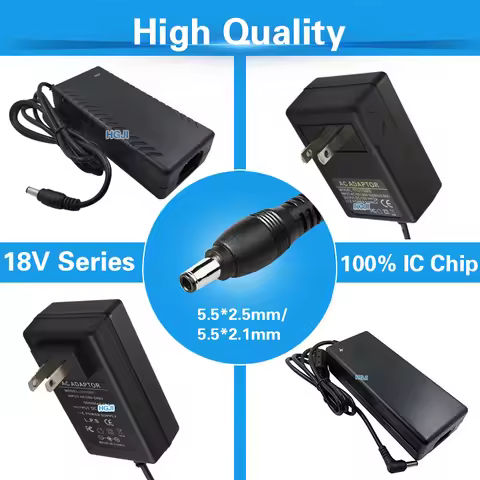 High Quality AC 100V-240V Converter Adapter DC 18V 1A 2A 2000mA 18v 3a 4.5a 18v 6a 18v 7a Power Supp