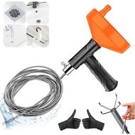 33 Feet Drain Snake Auger, Plumbing Snake Drain Hair Clog Removal Tool, Sink Unclogger Drain, Heavy 