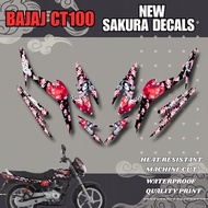 SAKURA DECALS DESIGN FOR BAJAJ CT100 MOTORCYCLE/ BAJAJ CT100 NEW DECALS STICKER/ BAJAJ ACCESSORIES A