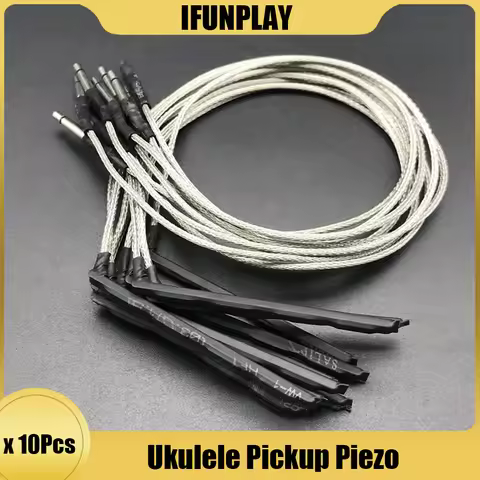 10Pcs Professional 4 String Ukulele EQ Under Bridge Saddle Piezo Cable Preamp Pickup Cable 50mm