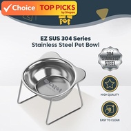 EZPET🐱【EZ SUS 304 Series — Stainless Steel Pet Bowl】Feeding Bowl Water Bowl Bekas Mangkuk Makanan Ku