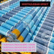 Tarpaulin Roll Form Blue White Heavy Duty Waterproof Canvas Tarpaulin Sheet Canopy Camping Canvas Kh