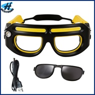 Bucwxa Sensor Headlight Glasses Led Headlight Glasses Motion Sensor Led Headlamp Glasses with 5 Mode