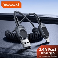 ToockiTPU Spring Stretch Mobile Phone Data Cable A-L Fast Charging Cable Suitable for Apple 8-14 Cha