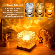 【จัดส่งภายใน 3 วัน】โคมไฟคริสตัลโคมไฟกลางคืนโคมไฟตั้งโต๊ะโคมไฟกลางคืนปรับได้ 16 สีไฟ LED โคมไฟข้างเตี