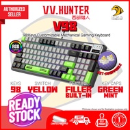VV.Hunter V98 98 Keys Hot-Swappable Gasket Yellow Switch Mechnical Keyboard