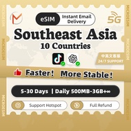 Asia 10 Countries eSIM 5G High Speed 5-30 Days | Unlimited Data | Southeast Asia eSIM | Instant Deli