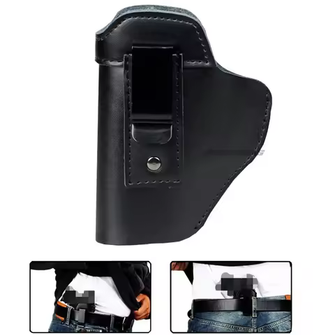 Combat Tactical Pistol Waist Holster Durable Leather CS Shooting Hunting Handgun Carry Holster for G