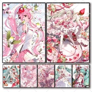 Virtual Idol H-Hatsunes M-MikU Poster Art Print Cafe Bar Room Wall Decor,No Frame Canvas Painting Gi