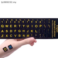 【NIMY】 English letters keyboard Stickers Cover Computer Standard Keyboard Stickers Letter Alphabet Layout Sticker for Laptop Desktop PC Cimputer Supplies [MY]
